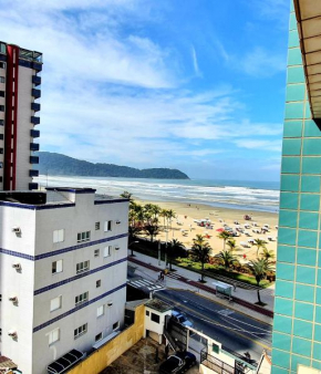 Apartamento kit Praia Grande na Guilhermina Frente Mar